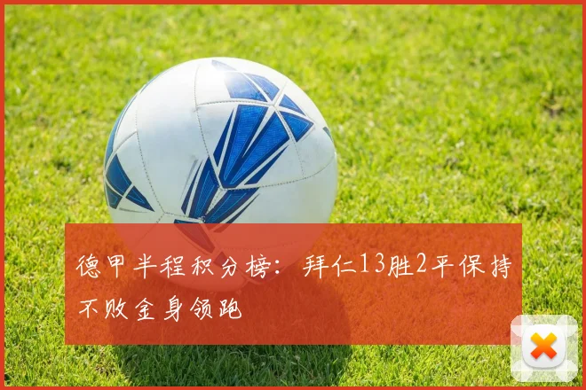 德甲半程积分榜：拜仁13胜2平保持不败金身领跑
